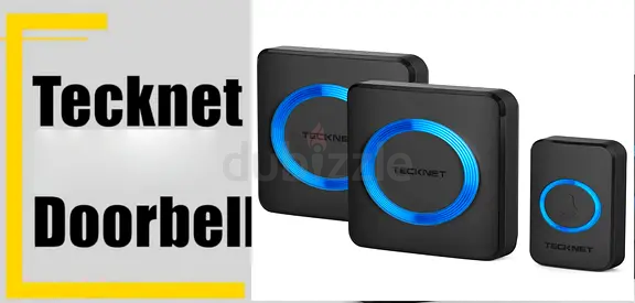 TeckNet Wireless Doorbell Set with 2 Chimes and 1 Button - Plug-in