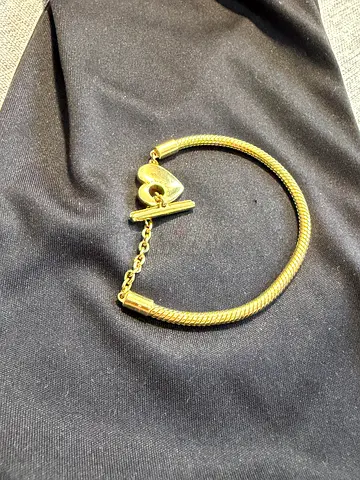Pandora bracelet 925 Gold-tone heart