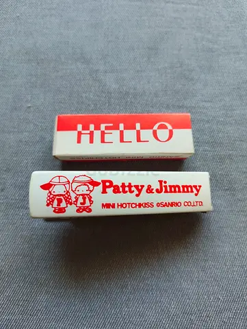 Patty & Jimmy Sanrio Mini Hotchkiss Stapler with Box Staples Unused Japan VTG