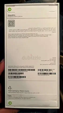 iPhone 18 pro 256GB Burgundy Esim