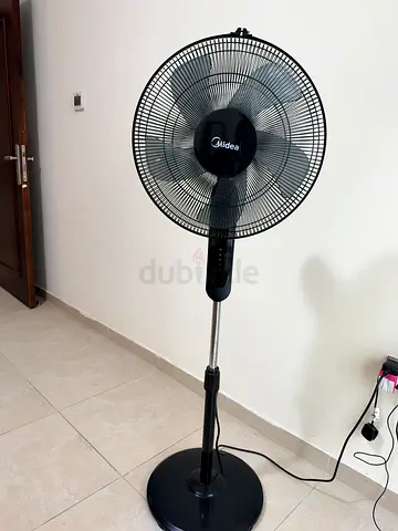 Black Adjustable Pedestal Fan - Good Working Condition