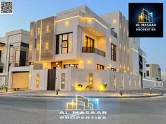 A corner villa featuring a luxurious Saudi-inspired design, ideally located directly opposite a mosq