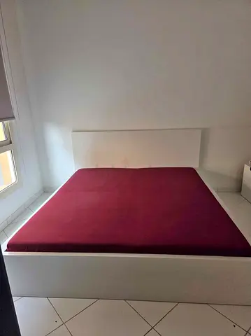 Ikea king size bed with mattress and storage drawers