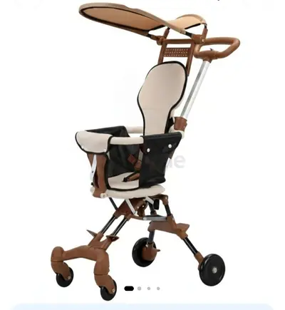 Foldable Baby Stroller with Canopy – Lightweight Push Ride-On with 360° Wheels-