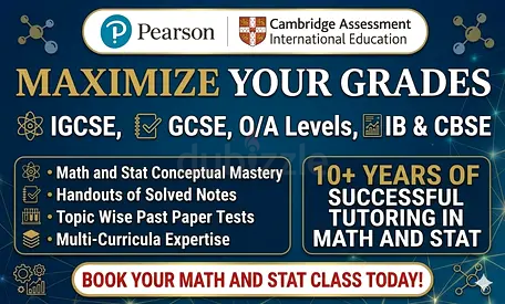 Expert Math, Physics & Chemistry Tutoring | IGCSE, GCSE, CBSE, O Level, AS & A Level