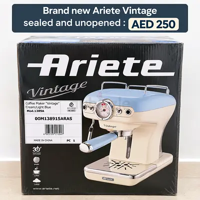 Brand New Sealed Ariete Vintage Coffee Maker