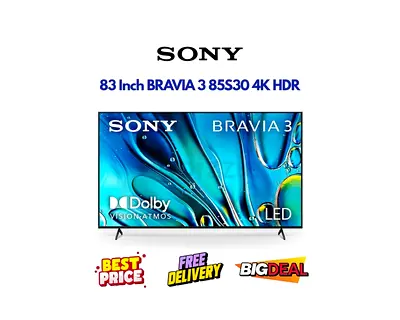 Sony 85 Inch Smart TV - BRAVIA 3 S30 Google TV - Excellent Condition, FREE DELIVERY, WARRANTY