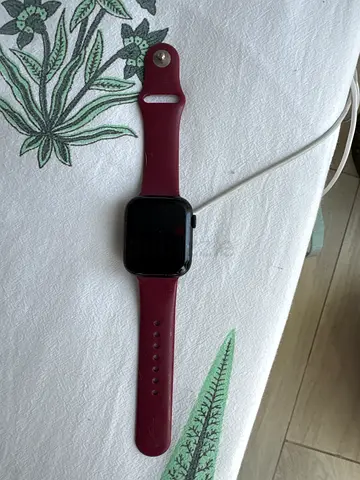 Fully functional Apple Watch-style Smartwatch with Burgundy Strap (Working with clear Coat)