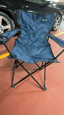 1 Foldable Camping/Outdoor Folding Chair- Heavy Duty, Navy Blue