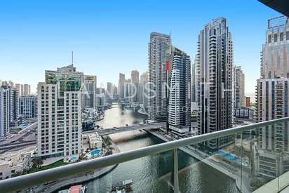 Spacious Bright 3 BR with Full Marina View on High Floor