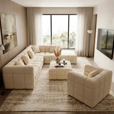 L shape sofa set with excellent condition perfect