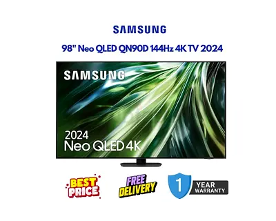 Samsung 98 Inch Smart TV UAE - QN90D 2024 - Original Box, All Accessories, FREE DELIVERY