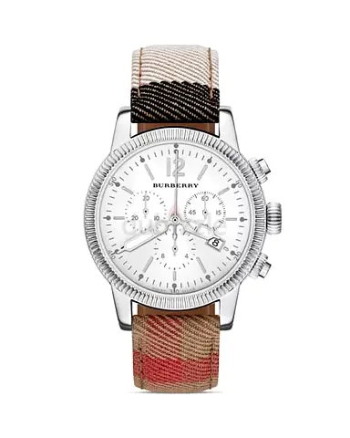 Burberry White The Utilitarian House Check BU7820 Men's Wristwatch 42 mm