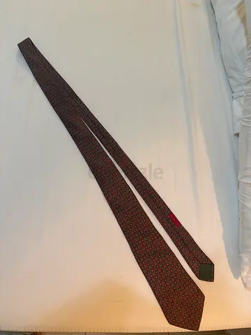 Brown patterned men's tie - good condition hermes