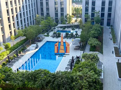 Pool View 2BALCONIES Luxury Apartment in Tiraz Building Aljada Community