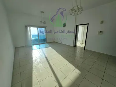 One BHK in Al Mamzar with direct sea view, balcony, spacious layout, 2 bathrooms, free parking, first-row Corniche and direct Dubai Exit.