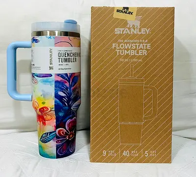 Stanley Quencher H2.0 FlowState 40oz Tumbler (Dragonfly Print) – Brand New