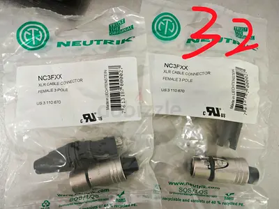 Neutrik NC3FXX XLR Female 3-Pin Connectors — 1 New in Pack