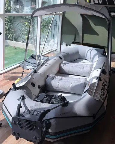 Boat Intex Mariner 4, motor-battery-Full Accessories