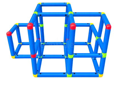 Modular Plastic Climbing Cube Frame - Lightweight Indoor/Outdoor Play Structure