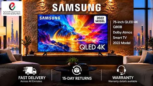Samsung 75-inch QLED 4K Smart TV (2022) - Q80B