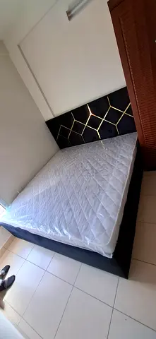 BRAND NEW KING SIZE VELVET BED WITH MATTRESS AVAILABLE