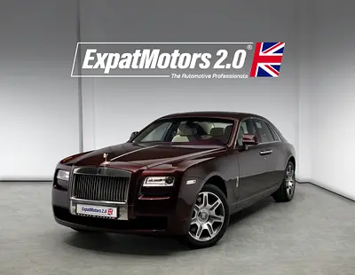 Rolls-Royce Ghost | GCC Specs | Low Mileage | Ruby Metallic over Grace White
