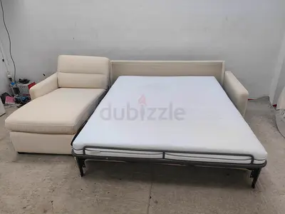 Marina home beige color lshape sofabed with storage space