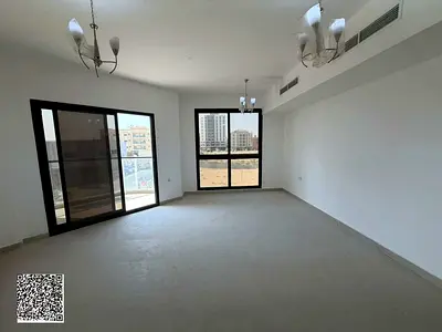 Two-bedroom apartment with a living room, three bathrooms, and two balconies available for annual r