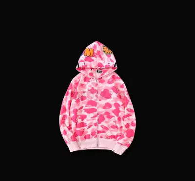 Pink Bape zip up hoodie Camo Zip-Up Hoodie 1/1 quality - Unisex
