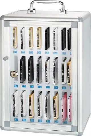 Glosen 24-Slot Phone Locker, Cell Phone Storage Cabinet with Handle