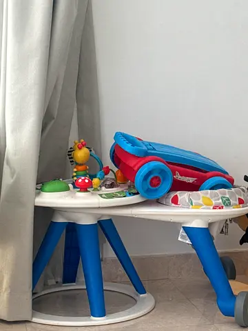 Compact Activity Walker with Interactive Tray and Toys