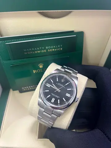 Rolex OP black dial 41mm 1:1 Clone With Box and Card