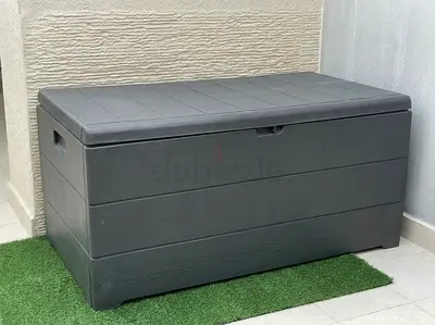 Large Outdoor Storage Box / Garden Chest - Gray