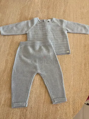 Tartine et Chocolat Baby Blue Cashmere Set / 6M Never used