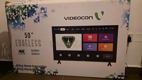 Videocon 50" 4K Smart TV – 1 Wk Old (Cracked Screen / For Parts)