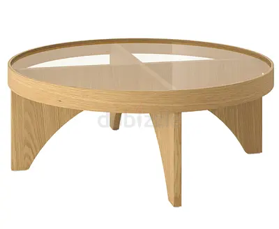 IKEA STOCKHOLM 2025 Glass & Oak Coffee Table – Excellent Condition