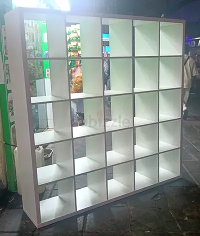 Large White 5x5 Cube Shelving Unit / Room Divider