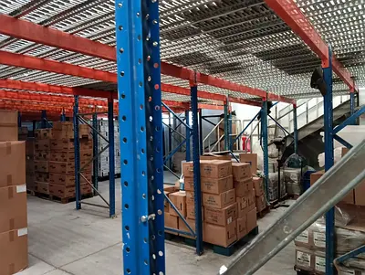 Heavy-duty Industrial Pallet Racking / Mezzanine Storage System - Used
