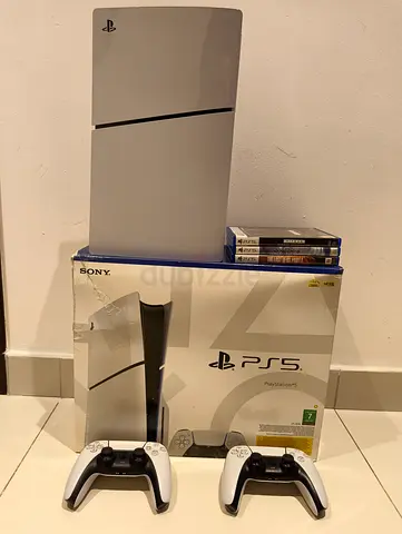 Ps5 Slim Disc 1TB with 2 controllers + 3 games