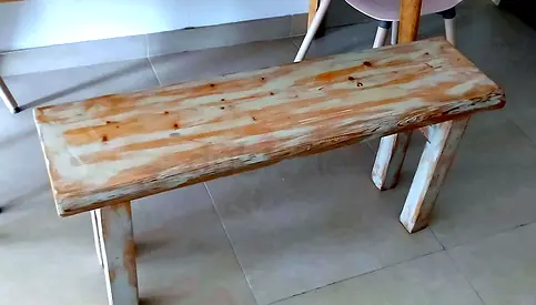IKEA LISABO dining table 140cm + 4 chairs + bench — 700 AED