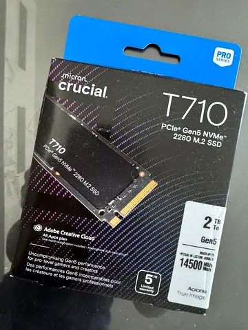 Crucial T710 2TB PCIe Gen5 NVMe M.2 SSD (Brand New, Sealed)