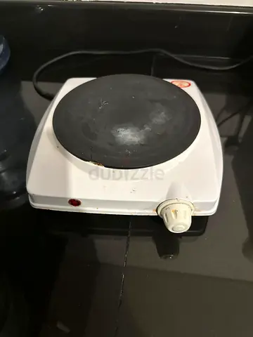 Single Electric Hot Plate / Portable Stove - Used, cracked plate but heats fine