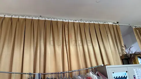 Beige blackout curtains, full set - good condition