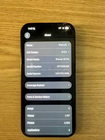 iPhone 15 pro 128GB broken