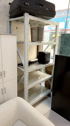 White Metal Storage Shelving Unit - 5 Tier, Heavy Duty