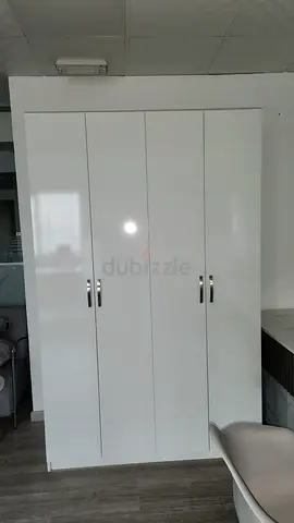 White 4-Door Wardrobe / Armoire in Good Condition