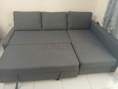 Sofa cum bed with extensive storage capacity,  purchased from IKEA.