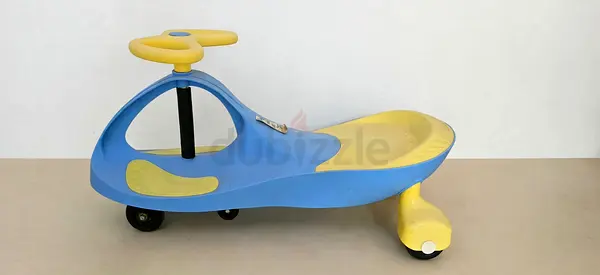 Blue & yellow plasma car / wiggle car - good condition