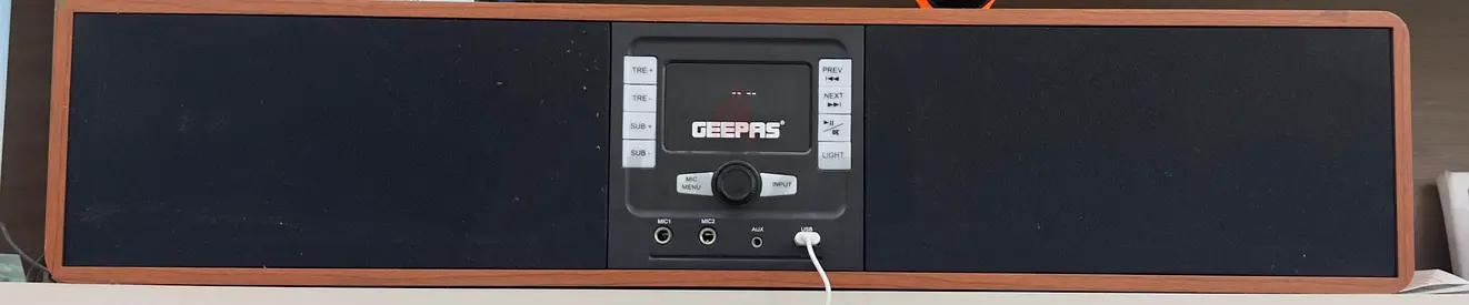 Geepas Wooden Shelf Stereo System with CD/Radio - Good Working Condition
